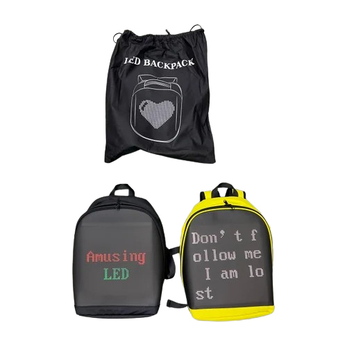 Smart Led School Backpack - Color: Black
