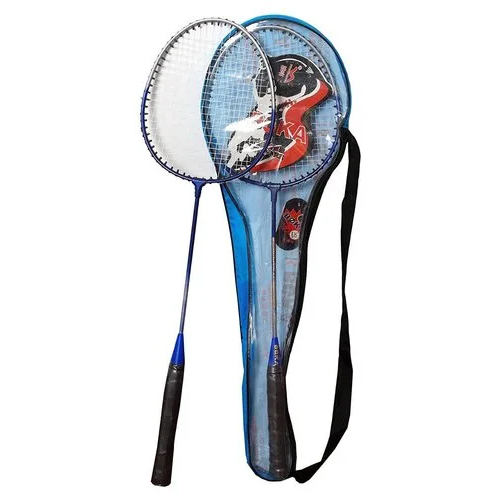 Aluminum Badminton Racket Set - Color: Black And Silver