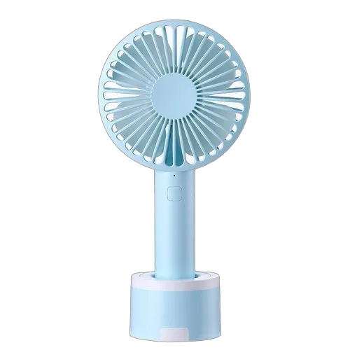 Plastic Portable Mini Fan - Color: Blue