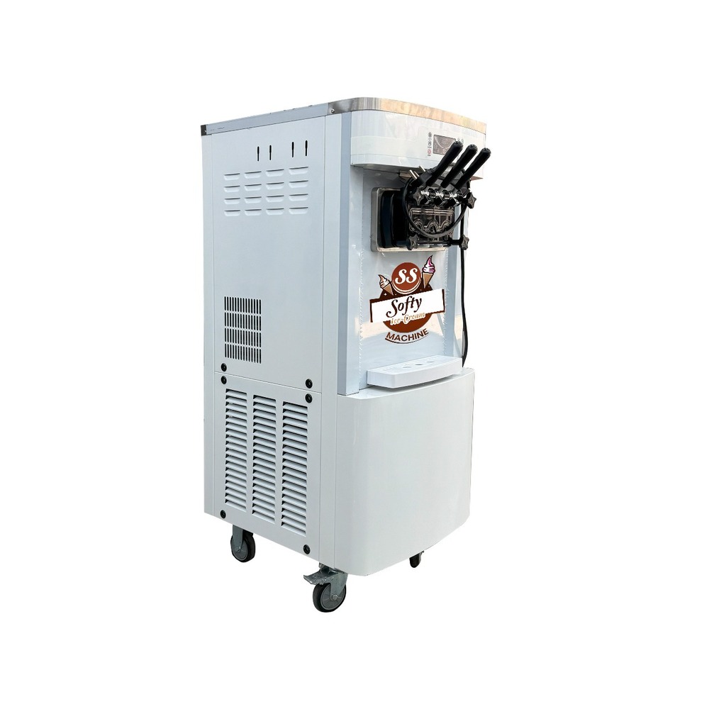 SOFTY ICE CREAM MACHINE WITHOUT TOPPING 2+1 WHITE (YKF 9238)