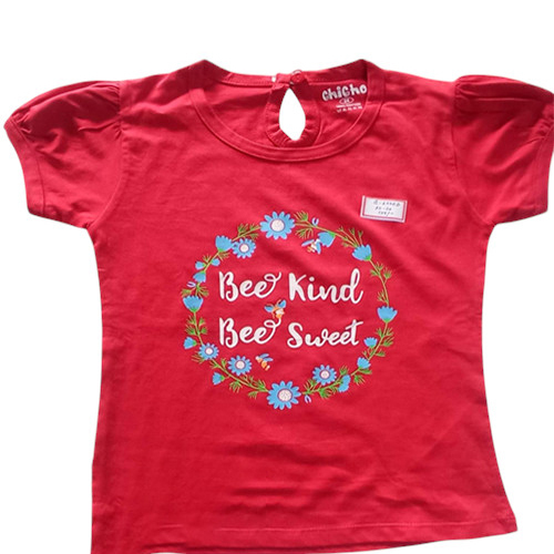 G-659Bd Baby Girl Printed T Shirt - Age Group: 0 To 5 Yrs.