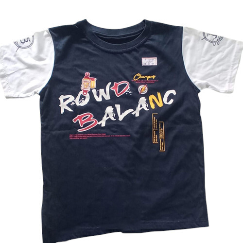 B-901 Boys Printed T-Shirt - Color: Black And White