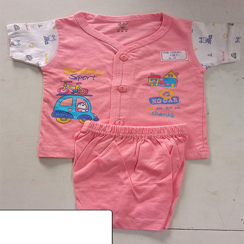 NB-120AL New Born Baby Dress Set - 100% Cotton, Size for Ages 0 to 5 Months, O-Neck Collar, Printed Pattern | Stylish & Comfortable Outfit for Boys