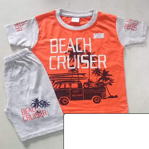 B-824D Boys T-Shirt And Short Set - Age Group: Upto 5 Years