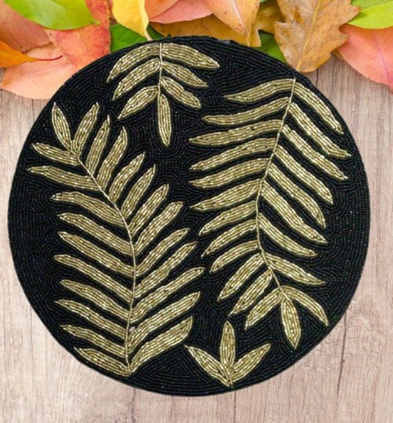 Bp07 (Beaded Placemat) - Color: Brown
