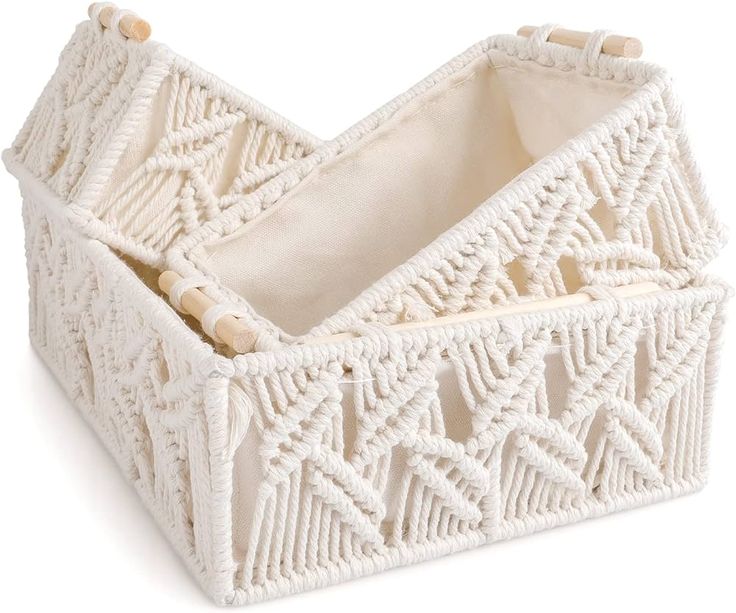 Mb03 Macrame Box - Color: Cream