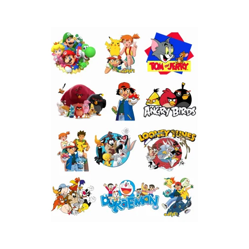 T Shirt Rubber Sticker - Color: Multicolor