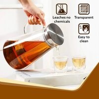 Glass Jugs With Steel Lid 1.9 L - Color: Transparent