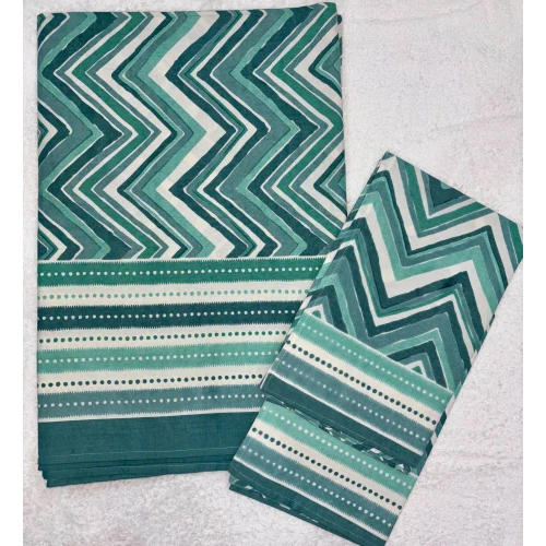 200GSM Printed Geometric Cotton King Size Bedsheets