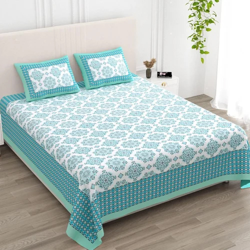 Printed Summer Collection Cotton Bedsheet - Color: Multi Colored
