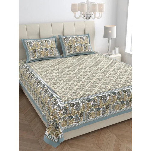 Handprinted Summer Collection Cotton Bedsheet