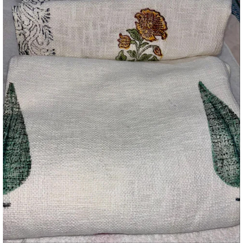 Cotton Handloom Bed Cover - Color: White