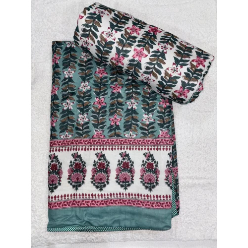 Embroidered Jaipuri Cotton Dohar Set