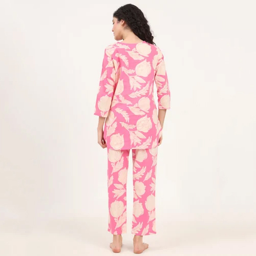 Ladies Malmal Printed Night Suits