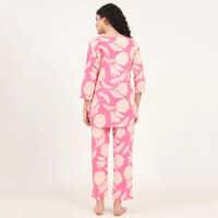 Ladies Malmal Printed Night Suits