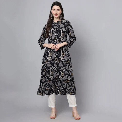 Ladies Rayon Designer Kurtis