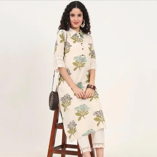 Ladies Designer Cotton Kurti - Feature: Anti Wrinkle