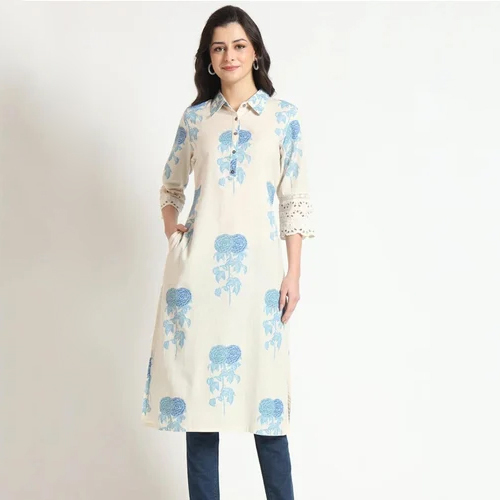 Ladies Designer Cotton Kurti - Feature: Anti Wrinkle