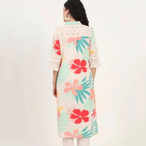 Ladies Designer Cotton Kurti - Feature: Anti Wrinkle