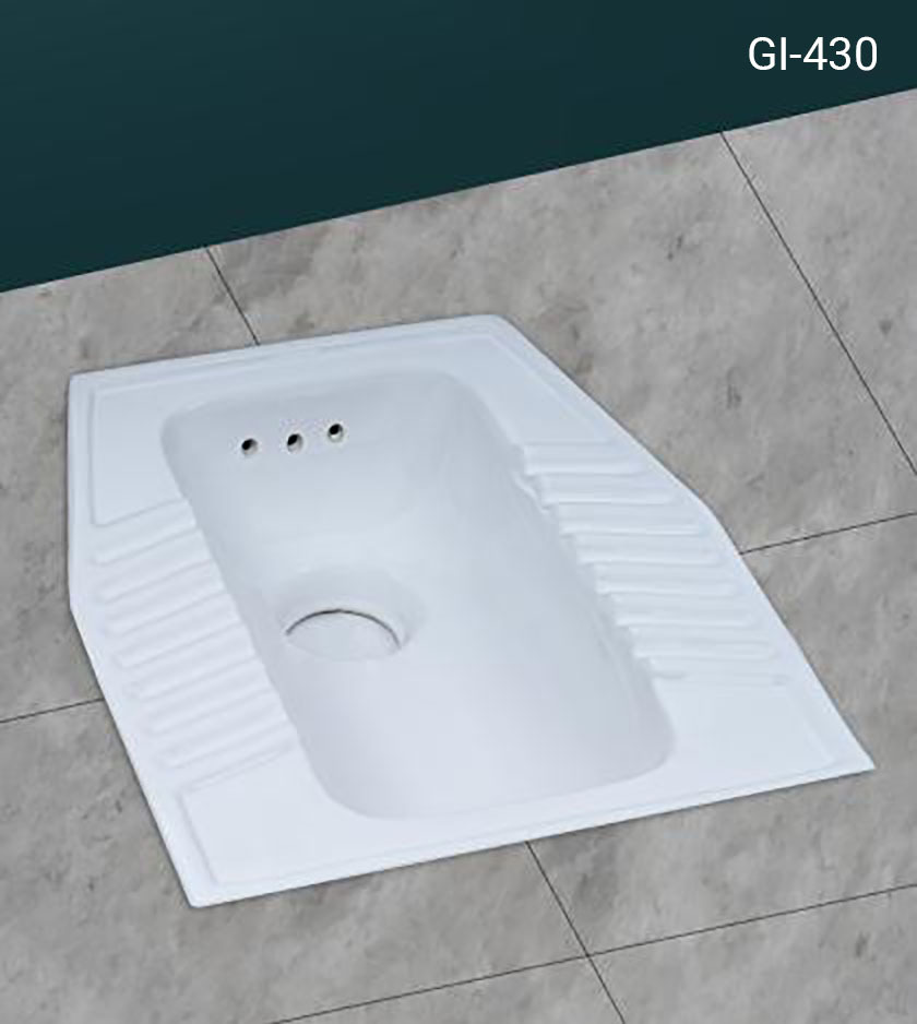 Floor mounted squat pan