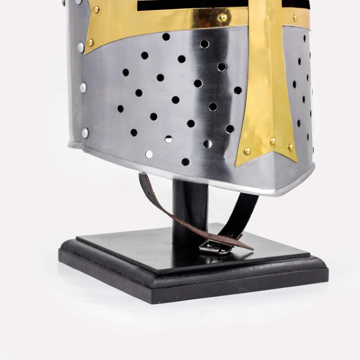 Medieval Premium Steel & Brass Helmet