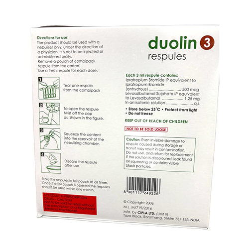 Ipratropium Bromide And Levosalbutasol Respirator Solution - Medicine Type: Inhaler