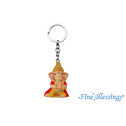 Ganesh Musical Instrument PVC Keychain