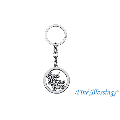 God Bless You PVC Keychain