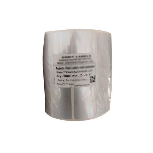 Silver Polyester Label