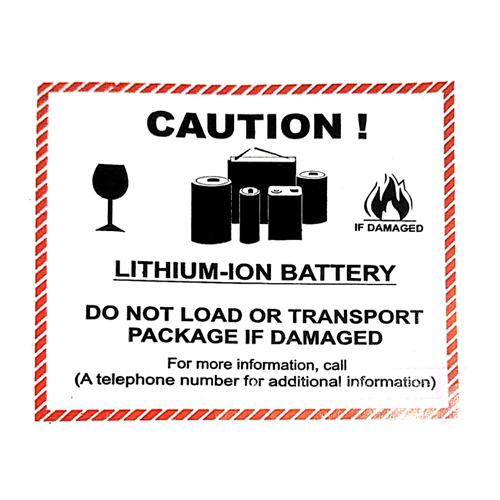 Battery Caution Labels - Color: Multicolor