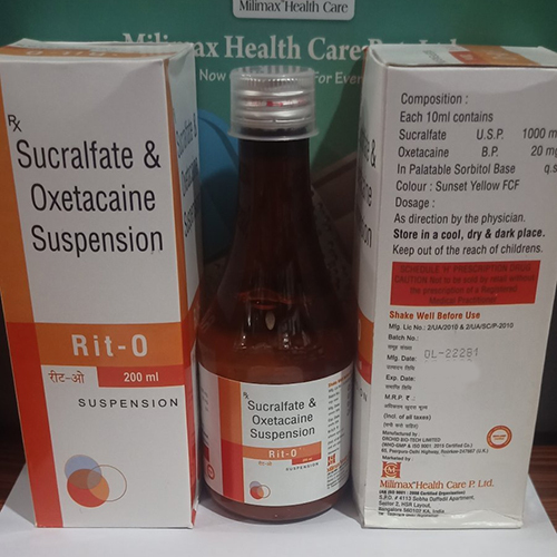 200ml Sucralfate And Oxetacaine Suspension