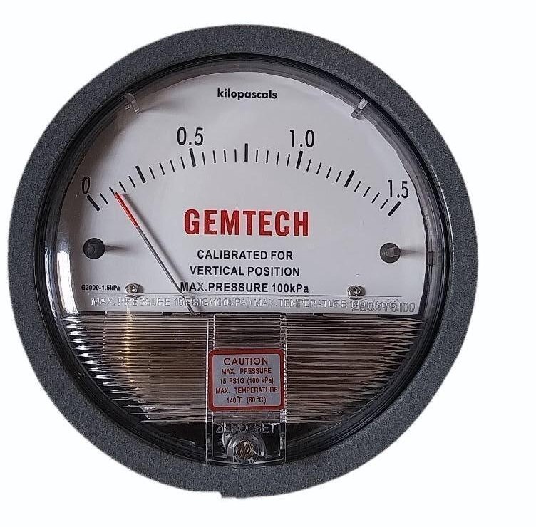 GEMTECH Differential Pressure Gauge Supplier From Dhar Madhya Pradesh