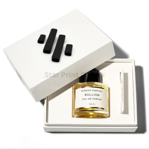 Corrugated Perfume Packaging Box - Color: White