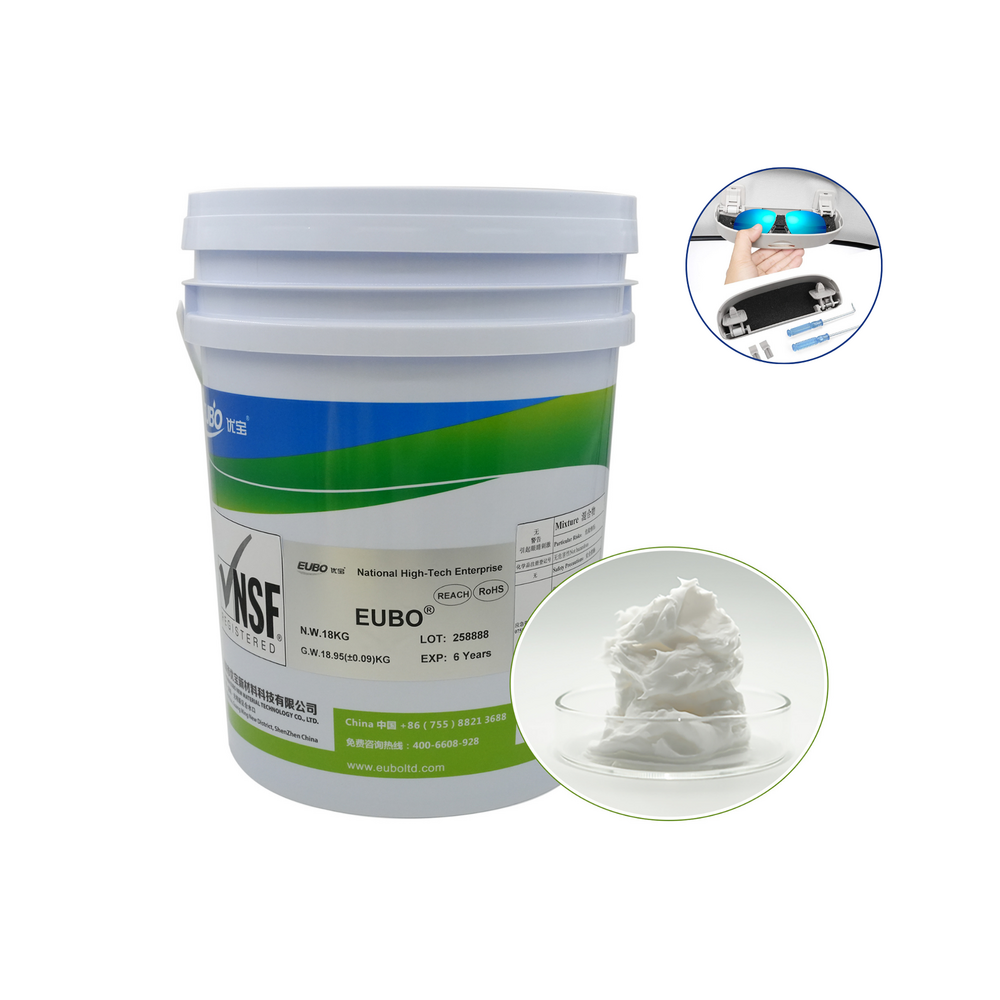 EUBO high-viscosity, wear-resistant damping grease for eyeglass holder and storage compartment interior components in automobiles