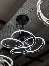 Modern Led Chandelier Fan - Blade Diameter: 1050   1200 Mm (42   48 Inches) Millimeter (mm)