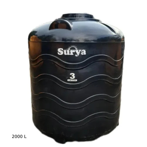 Water Storage Tank 2000L - Color: Black