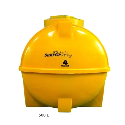 Align Lldpe Horizontal Water Storage Tank - Color: Yellow