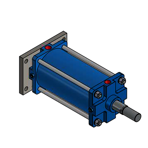 50 BORE-MF2 - Cap mounting, rectangular flange