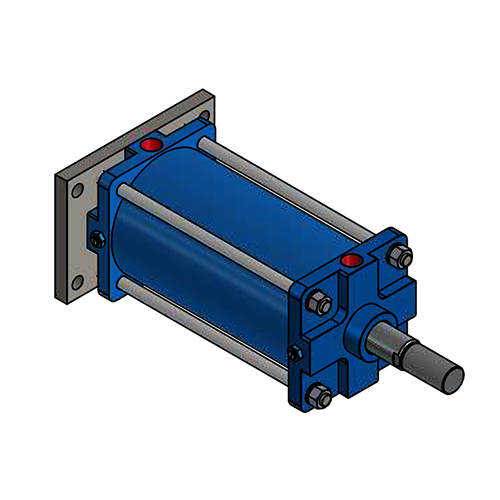160 BORE-MF2 - Cap mounting, rectangular flange