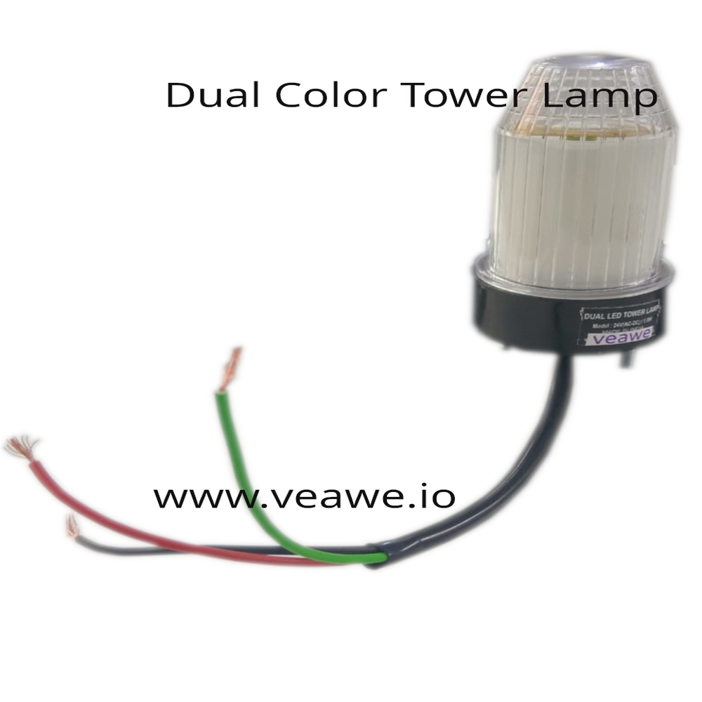 Industrial Led Dual Tower Light Red-green 24v Ac Dc - Color: White