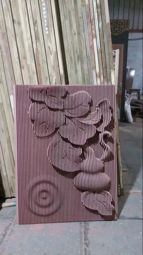 Parametric Purple Wooden Wall Panel