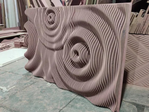 Parametric Purple Wooden Wall Panel