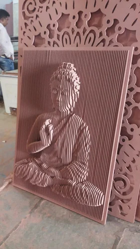 Parametric Purple Wooden Wall Panel