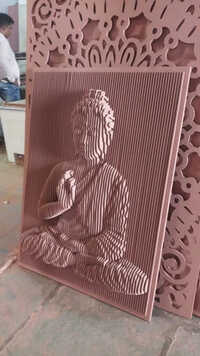Parametric Purple Wooden Wall Panel