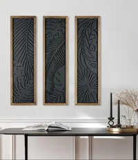 Black Parametric Wood Wall Panel