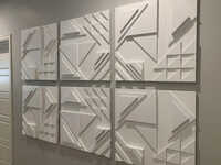 White Wooden Wall Panel - Shape: Rectangular