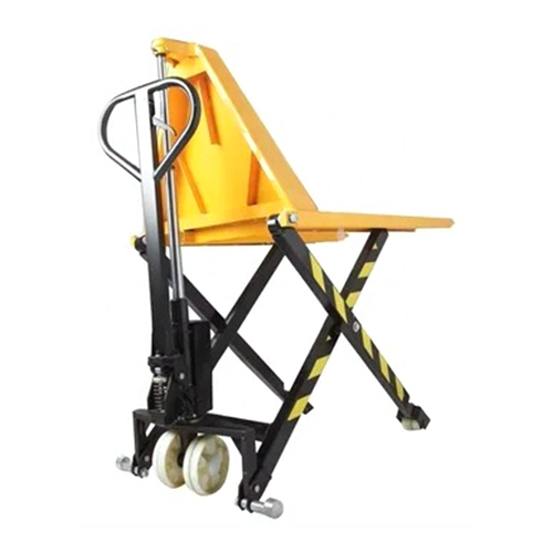 Scissor Lift Pallet Truck - Yellow, 1500 kg Lifting Capacity, 1150 mm Fork Length, 160 mm Fork Width, Rubber Wheels, 800 mm Max Fork Height, 150 kg Weight