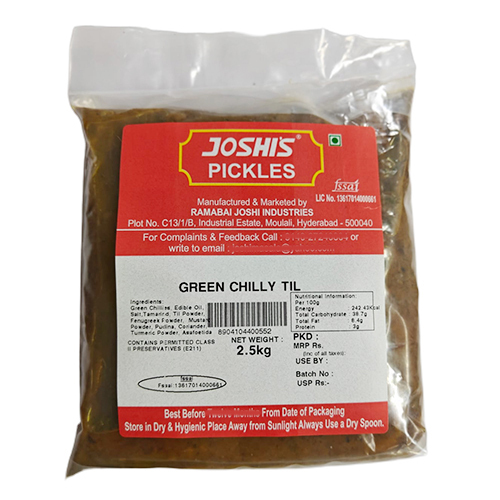 500 gm Green Chilly Til Pickles