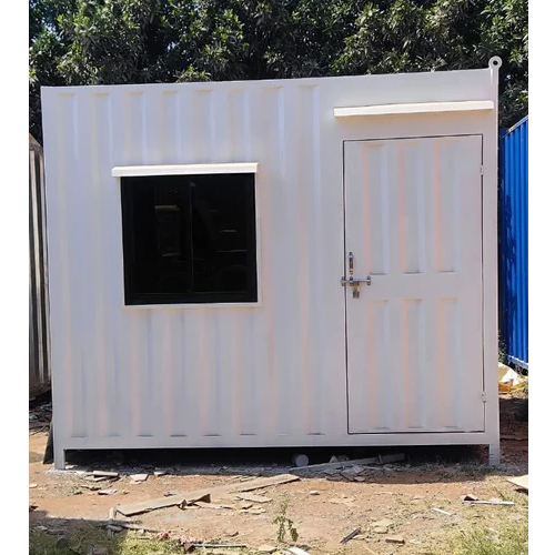 Portable Office Cabin - Steel 1.2 mm Thickness, 10 Feet Tall | Customizable Color, Versatile for Temporary or Permanent Usage