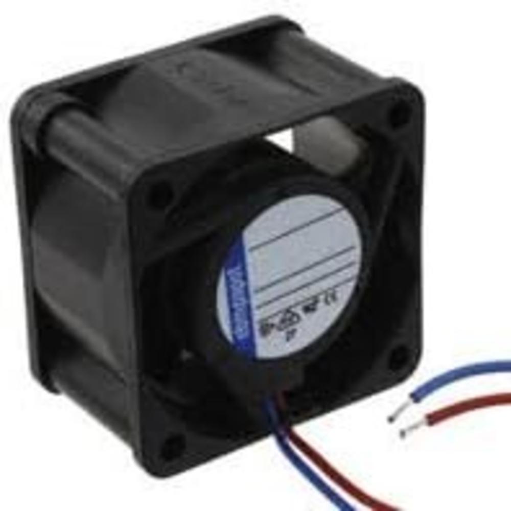 EBM-PAPST 412JHH DC Fans 40x25mm 12VDC 14CFM 3.3W 13K RPM 46dB BB, 2 Wire Leads,Fiberglass Reinforced PBT Frame